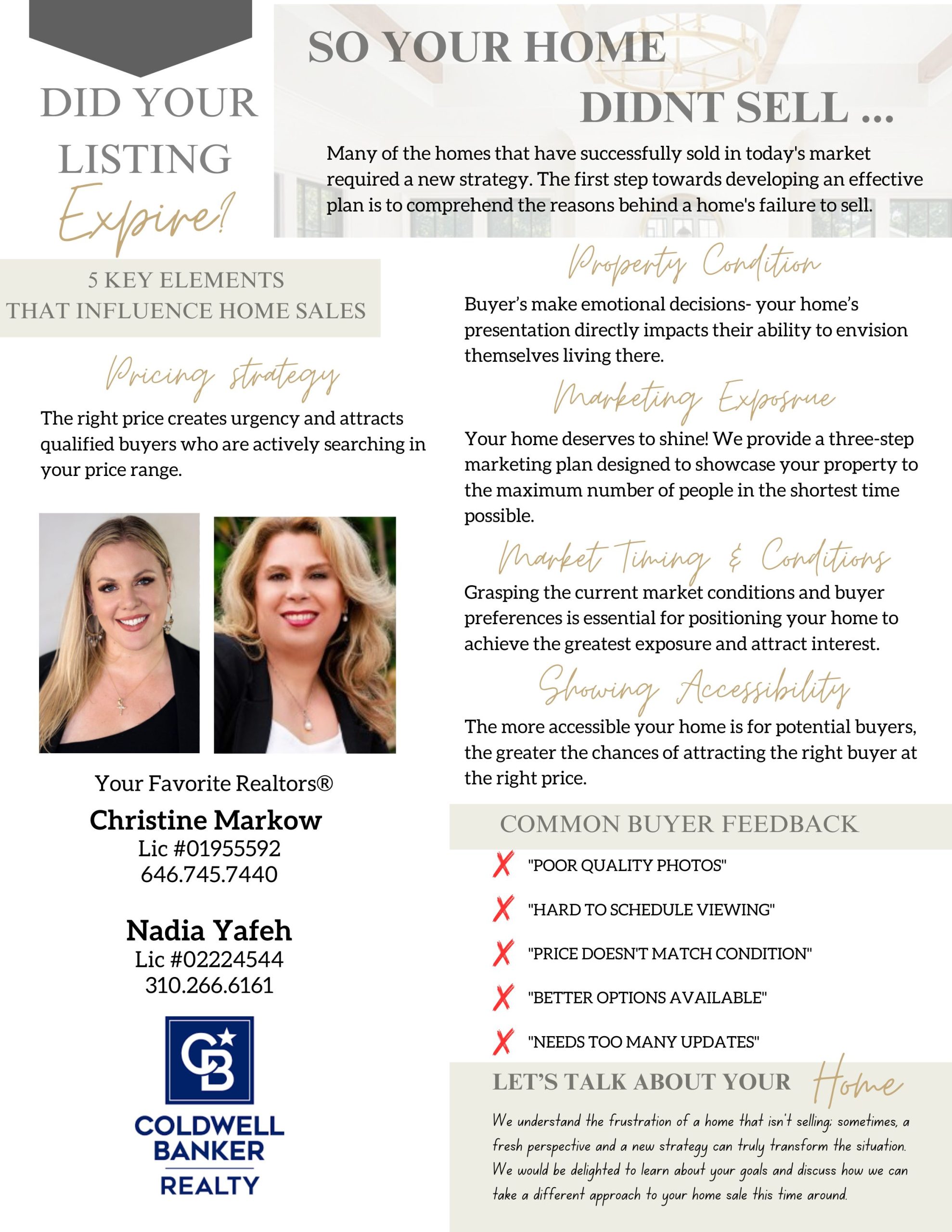 Home Didn’t Sell Letter - Nadia and Christine